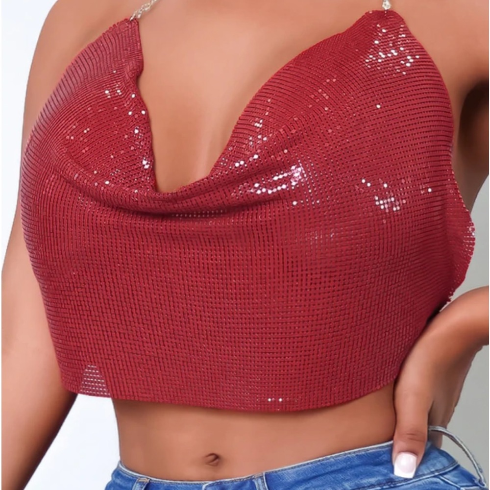 Shine For Me Halter Top O/S